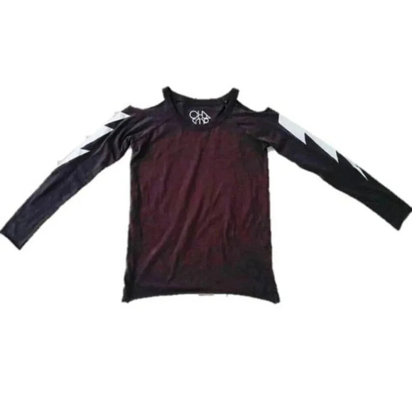 NWT CHASER Cold Shoulder Lightning Shirt - Picture 13 of 13